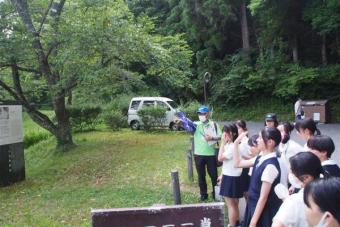 中尊寺のガイド開始