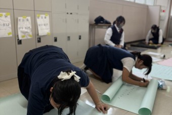 文化祭準備　中学3年緑